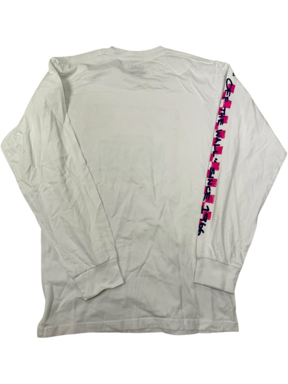 VANS Long Sleeve T-shirt S | Large Graphic | Off The Wall | White